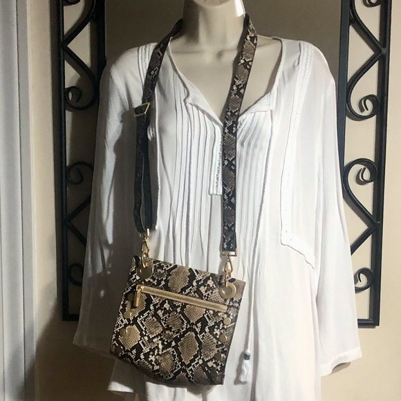 DISCONTINUED PATTERN!!  Hammitt Small Tony Crossbody Bag-Embossed Snake … - Picture 1 of 7